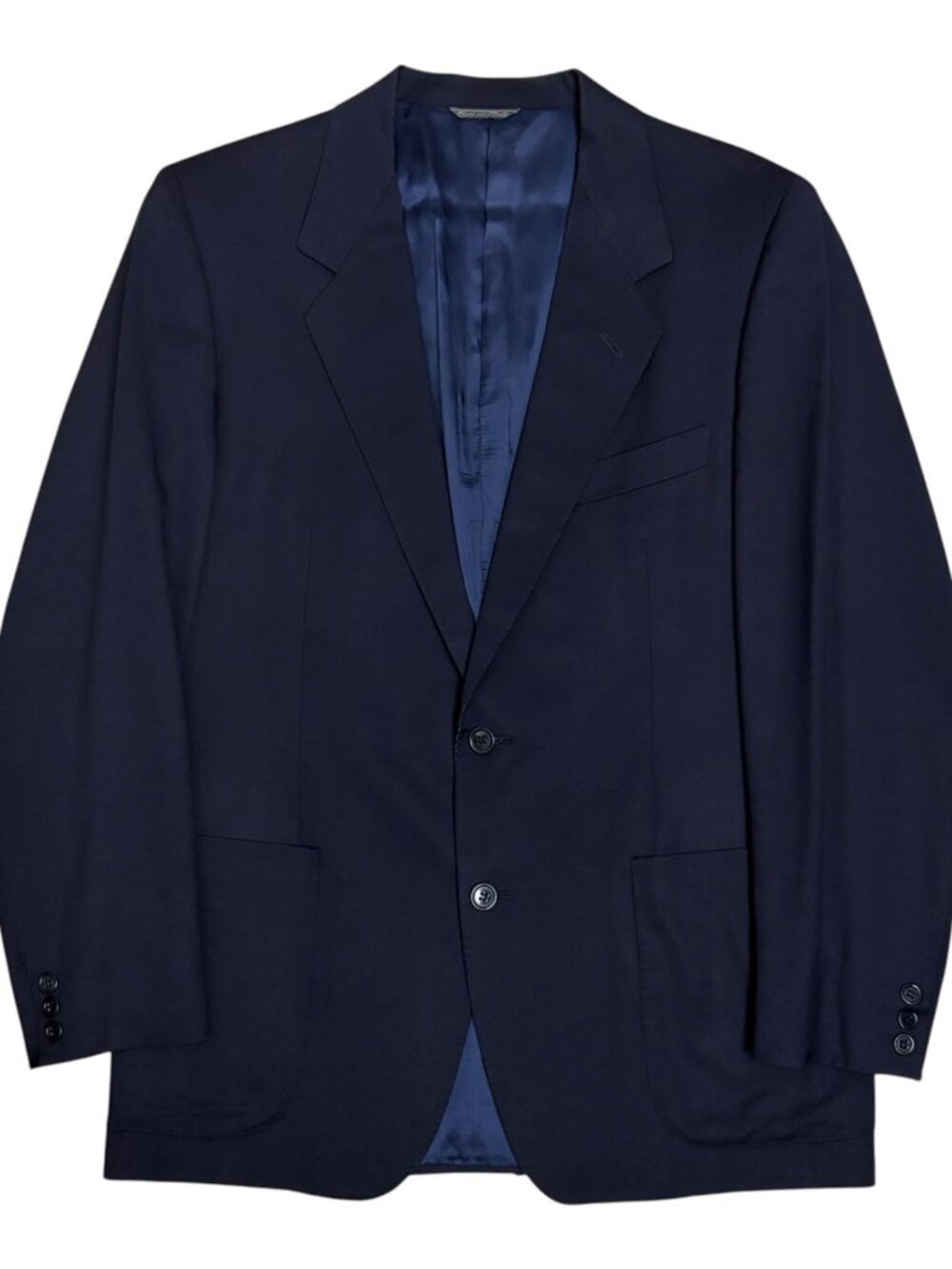 $2,000 SAN MARCO Wool Blazer Sport Coat Blue Luxury Vintage Jacket Mens 40R